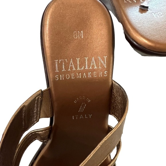 Italian Shoemakers Platform Bronze Embellished Wedge, size 8 - Picture 5 of 6
